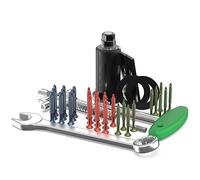 MULTIPICK Herramienta para abrir puertas - [incl. 30 tornillos] Extractor de cerraduras - Ganzuas cerrajeria profesional - Extractor de bombines - Kit abrir cerradura - Made in Germany