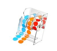 Multiple Compartment Clear Acrylic Label Dispenser Portable Accessory for Categorized Sticker Storage Solution Daily Use Sticker Accessory