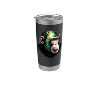 Multiple Exposure Art Chimpancé Chimpancés Vaso térmico de acero inoxidable de doble pared