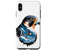 Multiple Exposure Art Halcón Peregrino Halcones Carcasa para iPhone XS Max