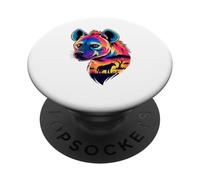 Multiple Exposure Art Hiena Hienas PopSockets PopGrip Adhesivo