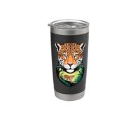 Multiple Exposure Art Jaguar Jaguares Vaso térmico de acero inoxidable de doble pared