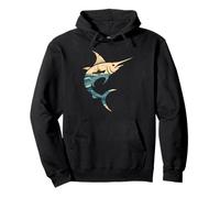 Multiple Exposure Art Pez Espada Pesca Pescador Sudadera con Capucha
