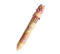 Multiple Farb Retractable Stift - feiner Punkt Capybara Cartoon Multi -Stift. Glattes Schreiben farbiger Tinte für Note Taking | Journal Planer School Supplies, unterhaltsamen Verschluss für Kinder Ju