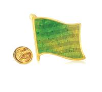 Multiple Music 5-le Staff - Pin de solapa de metal verde dorado