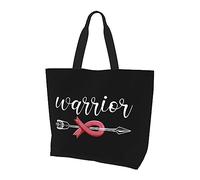 Múltiple Myeloma Cancer Warrior - Bolso de lona ligero para mujer, reutilizable, color negro