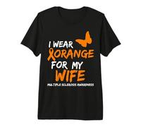 Multiple Sclerosis Awareness I Wear Orange FOR MY Wife Camiseta Premium
