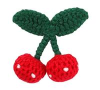 Múltiples estilos de cuello cosido a mano, patrón único de cerezas, apliques de durabilidad para bolsos y sombreros, parches de adorno