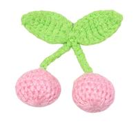 Múltiples estilos de cuello cosido a mano, patrón único de cerezas, apliques de durabilidad para bolsos y sombreros, parches de adorno