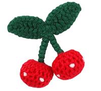 Múltiples estilos de cuello cosido a mano, patrón único de cerezas, apliques de durabilidad para bolsos y sombreros, apliques de tela personalizables