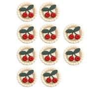 Múltiples estilos de cuello cosido a mano, patrón único de cerezas, apliques de durabilidad para decoración de vestidos, trajes de boda, parches de costura y manualidades