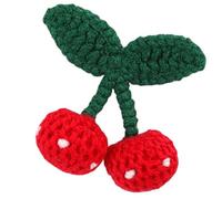 Múltiples estilos de cuello cosido a mano, patrón único de cerezas, apliques duraderos para bolsos y sombreros, parches de accesorios de moda