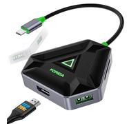 Múltiples puertos USB C, estación de acoplamiento USB con adaptador HDMI, 3 puertos de datos divisores USB A 3.0 y lector de tarjetas SD/TF, compatible con pantalla extendida para MacBook Pro, monitor