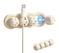Múltiples usos: Featuring A Universal Elastic Cable Slot And Stretchable Rubber Grip, This Magnetic Cable Clips Cord Organizer Achieves A Secure Fit For All Cables, Working As A Multicord Organizer