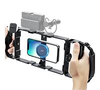 [Múltiples usos] JJC - Juego de Control Remoto inalámbrico magnético para Smartphone para iPhone 17 16 15 14 13 12 11 Pro MAX Huawei Samsung Google Phone Video estabilizador Jaula para filmar