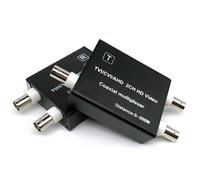 Multiplexor de vídeo AHD TVI CVI para cámara CCTV, convertidor coaxial de 2 canales Hikvision HDCVI 1080P