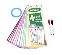 Multiplicación de tarjetas flash, doble lado Math Learning Set, Interactive Table Cards, 3,15 x 2,76 pulgadas Includes 2 Dry Erase Pens, Educational Toy for Kids, Ideal para el aula