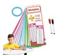 Multiplicación de Tarjetas Flash, Tarjeta de multiplicación Flash,Tarjetas Flash para niños - 2 bolígrafos de borrado en seco, Juguete Educativo de Doble Cara para la Escuela de Primera a 3er Grados