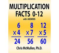 Multiplication Facts 0-12 with Answers: Improve Your Math Fluency Worksheets: 25