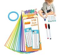 Multiplication Flash Cards - Double Sided Interactive Math Learning Game for Kids with 2 Dry Erase Pens | Classroom Home School Educational Practice Set for Early Math Skills Training