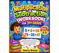 Multiplication & Subtraction Workbook for 3rd Grade: Math Practice Drills for Kids Ages 8-9 with Multiplication Facts, Subtraction Problems, Mixed ... Activities (Bright Start Learning Adventures)