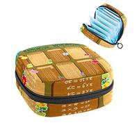 Multiplication Tables Bolsa de Period Portátil, Tampón Bolsa de Almacenamiento para Servilletas Sanitarias, Varios colores, 4.7x6.6x6.6 in/12x17x17 cm