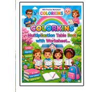MULTIPLICATION TABLES WORKBOOK FOR KIDS AGES 6 TO 10 . LEARN PRACTICE TIMETABLES 1 -20//COLORKINS