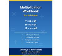 Multiplication Workbook for 3rd Grade: 100 Days of Timed Tests - Math Practice Drills for Ages 8-9