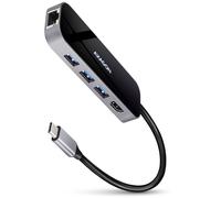 Multiport-Hub AXAGON HMC-6GL USB-Hub, 3x USB-3.0, 1x RJ-45, 1x HDMI