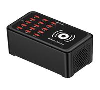 Multiport USB Charging Station, 15-Port Smart Charger Hub, 100W Wireless Power Supply, Compact Desktop Dock, Fast Charge Technology, Perfect for Phone, Laptop, Tablet, 5.83x3.07x2.28 Inches
