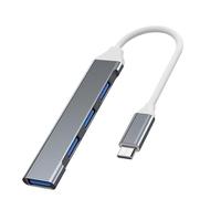MultiPort USB Hub, USB 3.0 Hub, Portable 4 Port Slitter - Expansor adaptador USB portátil para escritorio, portátil, unidad flash, consola, impresora, PC, teclados