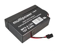Multipower Batería de plomo MP0.8-12H para casa y casa, 12 V, 800 mAh, cable con conector AMP