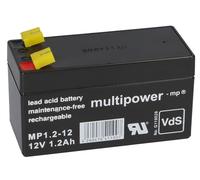 Multipower Batería De Plomo MP1.2-12 Pb 12V 1,2Ah VdS Batería AGM GEL De Plomo