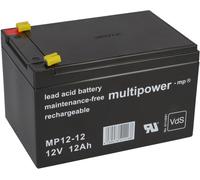 Multipower Batería De Plomo MP12-12 Pb 12V 12Ah VdS G114091, Faston 4,8