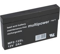 Multipower Batería De Plomo MP2-12SL Pb 12V 2,0Ah Compatible Con Yuasa NP2-12