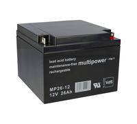 Multipower Batería De Plomo MP26-12 Pb 12V / 26Ah VdS M5 AGM UPS UPC