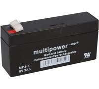 Multipower Batería de Plomo MP3-8 Pb 8V 3Ah Gel de Plomo Pila Bleiakku Ácido AGM