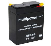 Multipower Batería de plomo MP9-6 A (6 V/9 Ah), sin mantenimiento