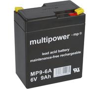 Multipower Batería de Plomo MP9-6A Pb 6V 9Ah Compatible Con HPS-682F, FG10801,