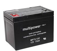 Multipower MP75-12C Baterías acumuladoras de plomo ácido 12V 75Ah resistentes a los ciclos