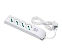 MULTIPRESA 4 BIPASS/TEDESK PRESE 1,5M 3G1+ WHITE COLOR INTERRUPTOR 4101000