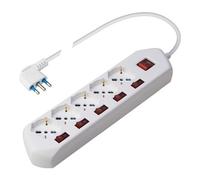 Multipresa De Mesa Poly Pool Multiswitch, Modelo PP2509, Color Blanco, Para