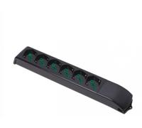 FANTON 410231 Regleta enchufes sin cable 6P40 Negro