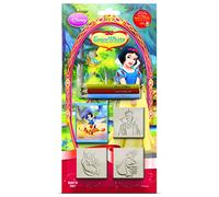 Multiprint Blister 3 Sellos para Niños Disney Biancaneve, 100% Made in Italy, Sellos Personalizados para Niños, en Madera y Caucho Natural, Tinta Lavable no Tóxica, Idea de Regalo, Art.03351