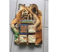 Multiprint Blister Sellos para Niños Sagomati Animali Selvatici, 100% Made in Italy, Sellos Personalizados para Niños, en Madera y Caucho Natural, Tinta Lavable no Tóxica, Idea de Regalo, Art.11933