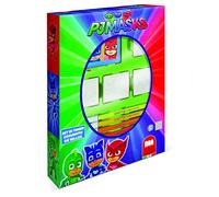 Multiprint Box 4 Sellos para Niños PJ Mask, 100% Made in Italy, Set Sellos Niños Persolanizados, en Madera y Caucho Natural, Tinta Lavable no Tóxica, Idea de Regalo, Art.27954