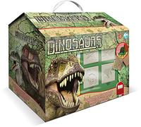 Multiprint Casita 7 Sellos para Niños Dinosauri, 100% Made in Italy, Set Sellos Niños Persolanizados, en Madera y Caucho Natural, Tinta Lavable no Tóxica, Idea de Regalo, Art.09220