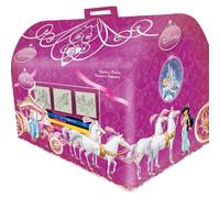 Multiprint Casita 7 Sellos para Niños Disney Princess, 100% Made in Italy, Set Sellos Niños Persolanizados, en Madera y Caucho Natural, Tinta Lavable no Tóxica, Idea de Regalo, Art.09660