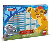 Multiprint Maxi Valija 7 Sellos para Niños Disney The Lion Guard, Made in Italy, Set Sellos Niños Persolanizados, en Madera y Caucho Natural, Tinta Lavable no Tóxica, Idea de Regalo, Art.04946