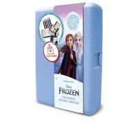 Multiprint Pochette Trousse Disney Frozen 2, Made in Italy, 3 Sellos y Lapiceros, Libro para Colorear , Set Sellos Niños Persolanizados, en Madera y Caucho Natural, Tinta Lavable no Tóxica, Idea de Regalo, art.85981